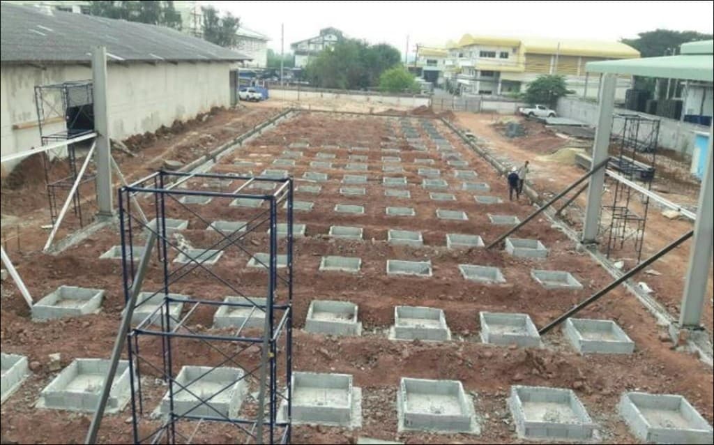 Warehouse structure progress photo