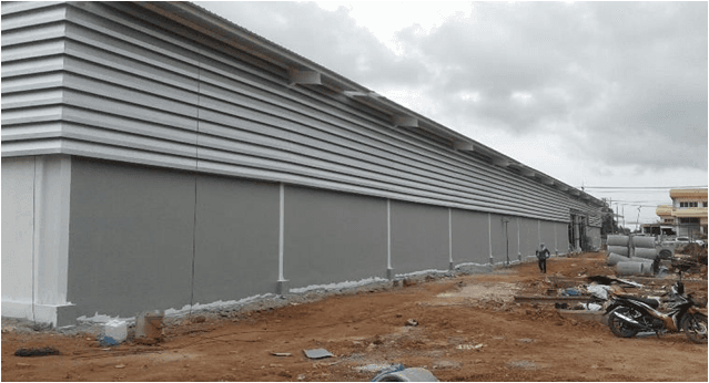 Warehouse exterior progress photo