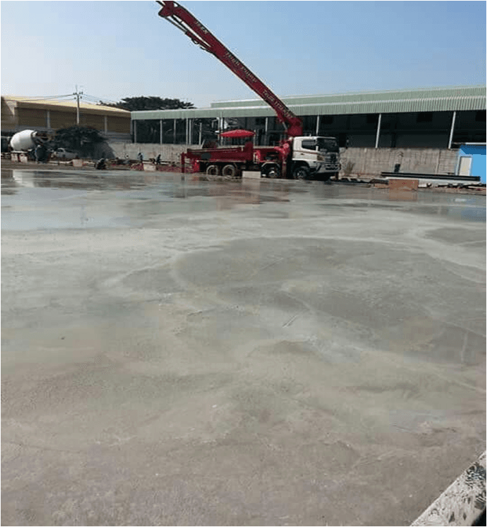 Warehouse interior progress photo