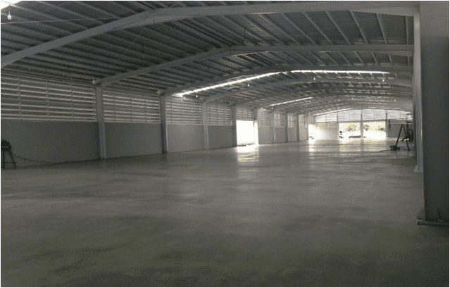 Warehouse structure progress photo